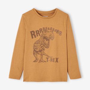 Achat T-shirt message graphique Basics garçon ocre pas cher en promo