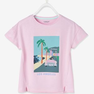 Achat T-shirt motif city fille manches courtes parme pas cher en promo