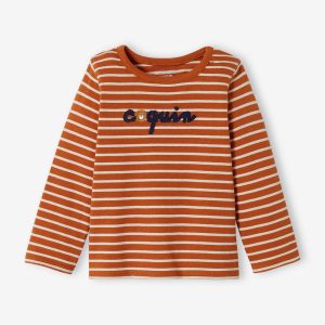 Achat T-shirt rayé bébé brodé auburn rayé pas cher en promo