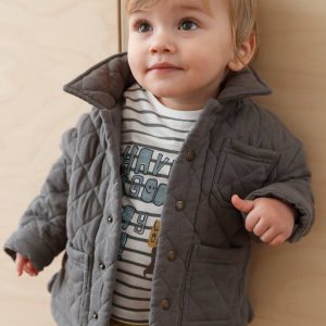 Achat T-shirt rayé bébé manches courtes ivoire rayé pas cher en promo