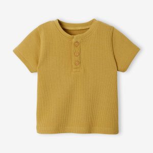 Achat T-shirt tunisien bébé nid d’abeille bébé jaune pas cher en promo