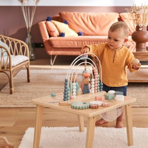 Achat Table d'activités Arc-en-ciel en bois FSC® multicolore pas cher en promo