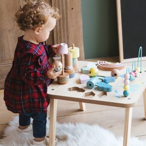 Achat Table d'activités Petits sioux en bois FSC® multicolore pas cher en promo