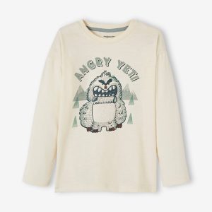 Achat Tee-shirt Yeti garçon avec application en sherpa ivoire pas cher en promo