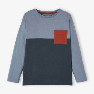Achat Tee-shirt colorblock garçon bleu pas cher en promo