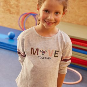 Achat Tee-shirt de sport Move together fille gris clair chine pas cher en promo