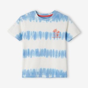 Achat Tee-shirt effet dip dye garçon raye bleu pas cher en promo