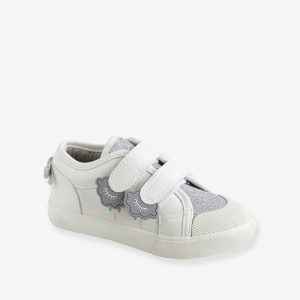 Achat Tennis scratchées fille collection maternelle blanc pas cher en promo