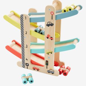 Achat Toboggan à voitures en bois FSC® multicolore pas cher en promo