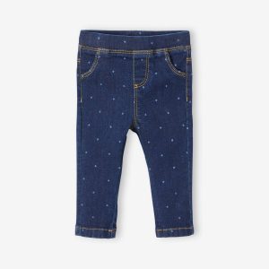 Achat Tregging bébé fille en denim imprimé denim brut pas cher en promo