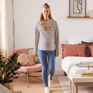 Achat Tregging de grossesse sans couture effet jean denim clair pas cher en promo