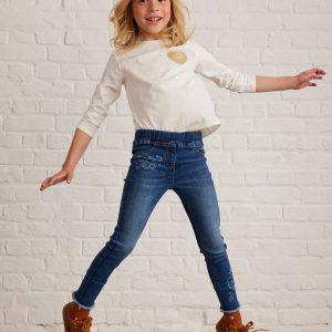 Achat Tregging fantaisie motifs laser fille bleach pas cher en promo